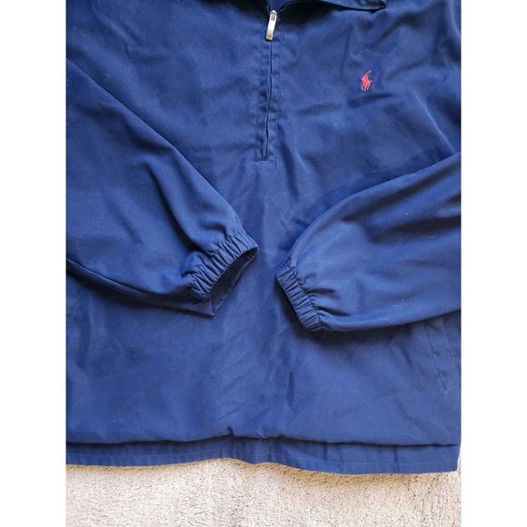 Vintage Polo Ralph Lauren Golf Pullover Jacket Size XL Navy Blue W/ Red Pony - Picture 4 of 7